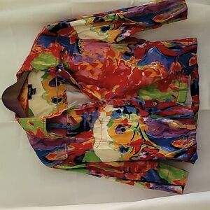 A colorful jacket, size L